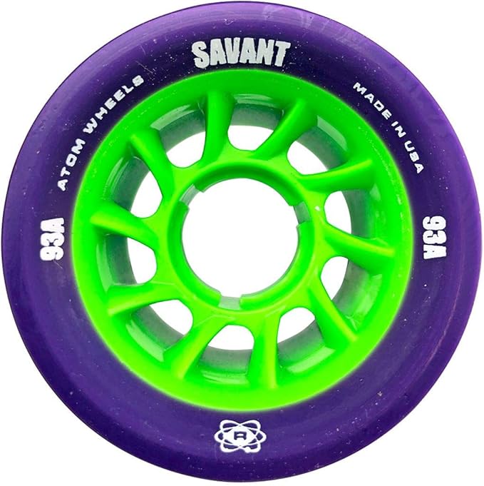 Atom Quad Wheels - Savant (62mmx40mm, Green (99A), 4pk)