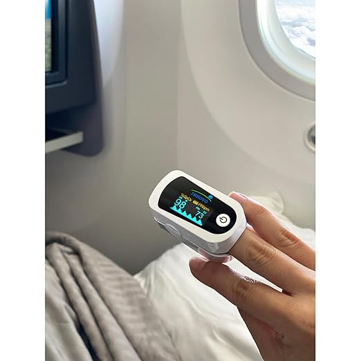 Innovo FSA/HSA Eligible iP900BP-B Fingertip Pulse Oximeter, Blood Oxygen Monitor with Free App, Plethysmograph, and Perfusion Index (with Bluetooth)
