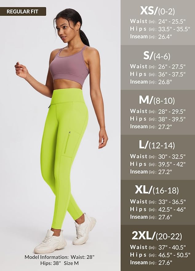 baleaf Women's Fleece Lined Leggings Waterproof Winter Hiking Pants Thermal Running Tights Zipper Pockets High Waisted