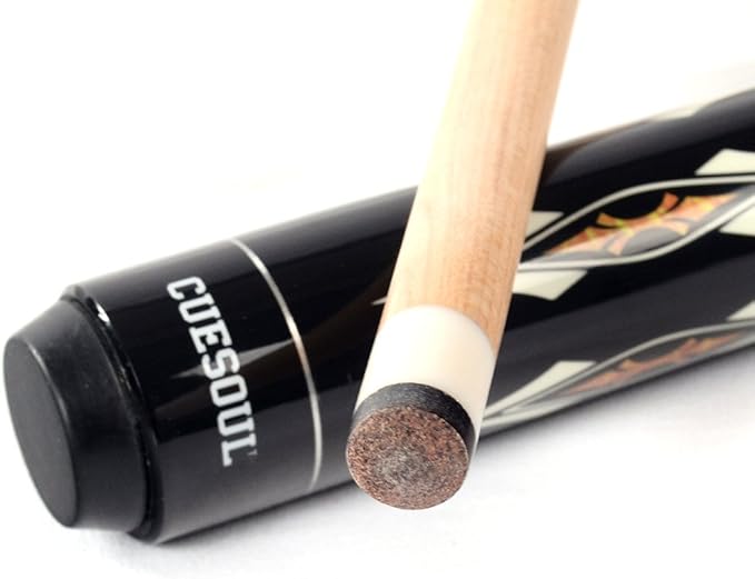 CUESOUL House Bar Pool Cue Sticks,Two Cue Sticks + 2x2 Pool Cue Case Hard