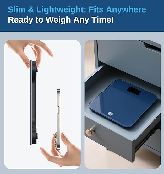 GE Weight Scale Digital for Body, Multifunctional Bathroom BMI Weighing Accurate Smart Scales Electric for Baby Pet Luggage Women with Smartphone APP Bluetooth 4" Large Display, 400lbs