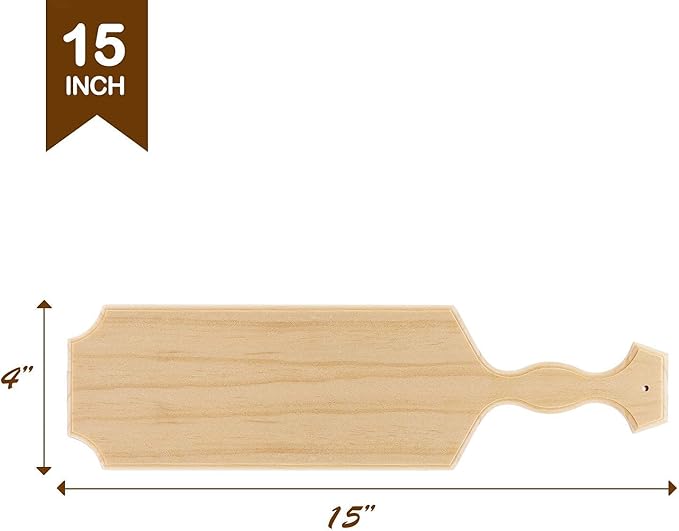 BATTIFE Sorority Paddle - 15 Inch Unfinished Wooden Paddle, Greek Fraternity Paddles, Solid Pine Wood Paddles for Arts Crafts