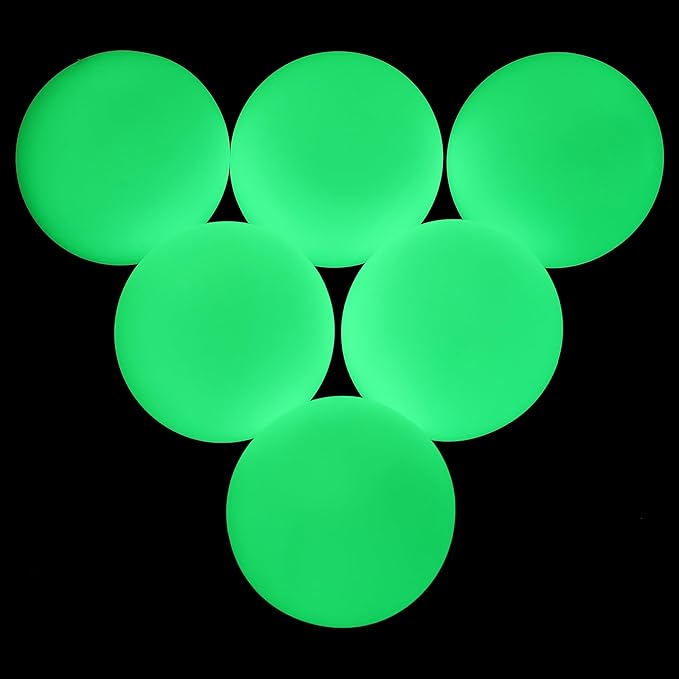 Elcoho Ice Hockey Puck, Glow in The Dark Party Pucks, Green Floor Puck Bulk with Drawstring Bag for Youth Adults Outdoor Indoor Sports Games Practicing & Training