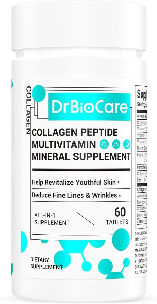 Collagen Peptides for Women, Beauty Vitamin & Mineral Supplement,Contains Vitamin D3, Probiotics for Women & Collagen Peptides,Vitamin B Complex,Vitamin E 60 Tablets