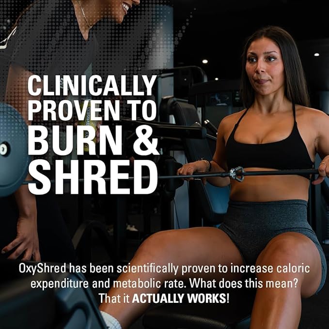 EHP Labs OxyShred Pre Workout Powder - Preworkout Powder with L Glutamine & Acetyl L Carnitine, Energy Boost Drink - Bahama Breeze, 60 Servings