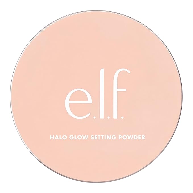 e.l.f. Halo Glow Setting Powder, Silky, Weightless, Blurring, Smooths, Minimizes Pores and Fine Lines, Creates Soft Focus Effect, Deep, Semi-Matte Finish, 0.24 Oz