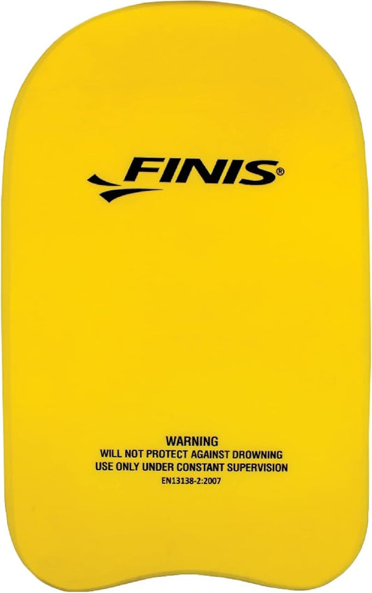 FINIS Foam Kickboard for Swim Training - Builds Leg Strength - Soft EVA Foam - Comfortable Grip - Yellow