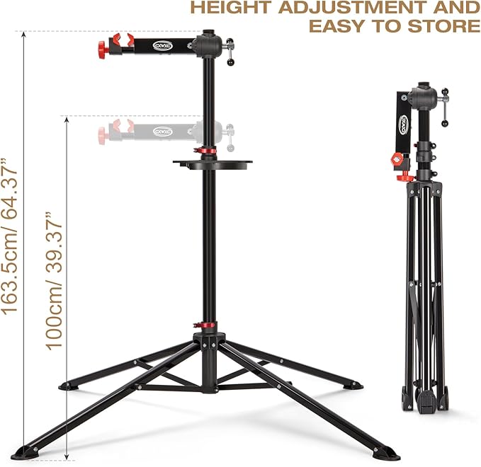 CXWXC Bike Repair Stand - Bicycle Stand For Maintenance Workstand - Ebike Repair Stand Shop Home Mechanics for Mountain Road Bike and E Bike (Black)