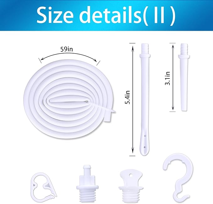 Coffee Enema Bag Kit, Douche Bag Combination Kit for Men and Women 5ft PVC Hose, 2L Capacity Water Colon Detox Cleanse Kit (Blue, 2L)