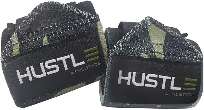 Hustle Athletics Wrist Wraps for Weightlifting – Max Wrist Support for Safe & Heavy Lifts, USPA Approved 18" & 12" Lengths, Thumb Loop Gym Straps for Powerlifting & Weight Lifting for Men and Women