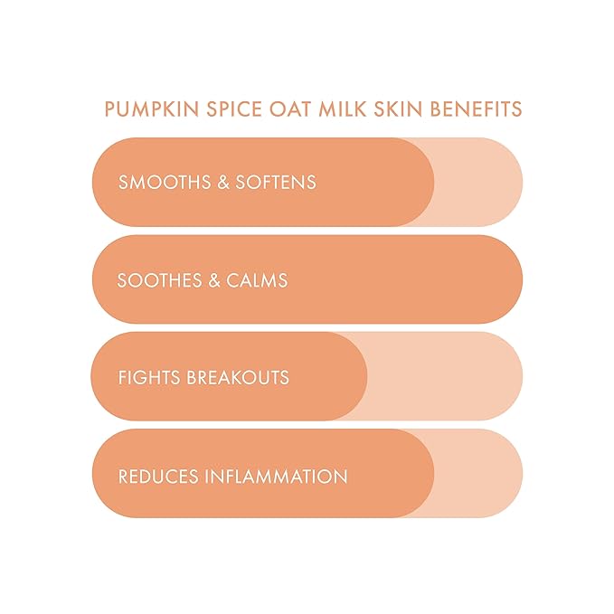 ESW Beauty Pumpkin Spice Oat Milk – Calming Plant-Based Milk Face Mask – Pumpkin Extract for Dry, Sensitive Skin – Soothes, Reduces Oil & Fights Breakouts