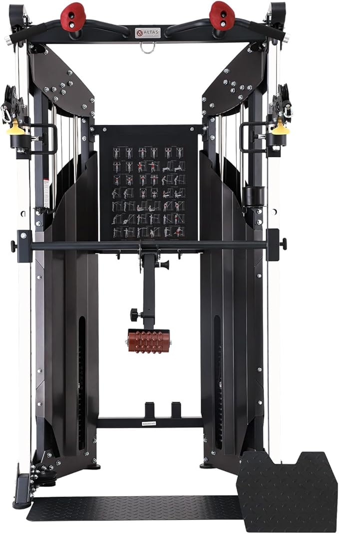 Altas Strength 3075 Cable Machine Home Gym with 1000 lbs Weight Capacity, 2000 lbs Cables, Strength Training Equipment Includes Accessories Light Commercial Fitness Versatile Workouts Easy Assembly