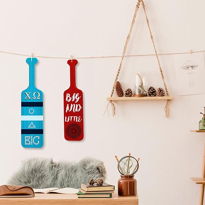 BATTIFE 2Pack 15 Inch Greek Fraternity Paddle, Unfinished Solid Pine Wood Paddles, Wooden Sorority Frat Paddle for Arts Crafts