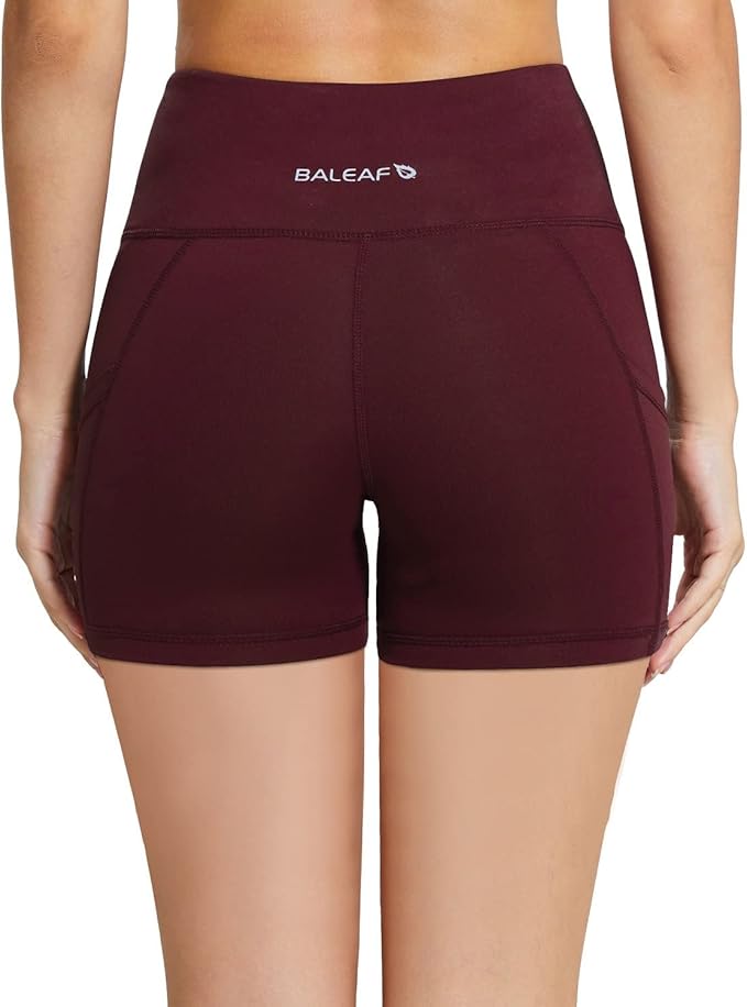 baleaf Women's 8"/ 5"/ 3" Biker Shorts High Waist Yoga Workout Gym Running Volleyball Spandex Shorts with Pockets