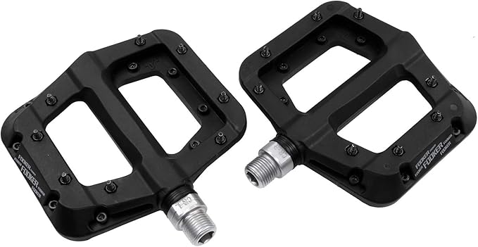 FOOKER MTB Pedals Mountain Bike Pedals 3 Bearing Non-Slip Lightweight Nylon Fiber Bicycle Platform Pedals for BMX MTB 9/16"