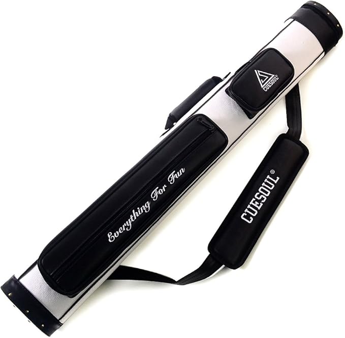 CUESOUL House Bar Pool Cue Sticks,Two Cue Sticks + 2x2 Pool Cue Case Hard