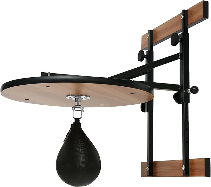 Houseables Speed Bag, Speed Bags for Boxing, Speedbag, Speedbag Platform, Punching Ball, Wall Mount Stand, Adjustable Height, Training Equipment, Wall Mounted Kit, Swivel Ball, Home, Gym, Professional