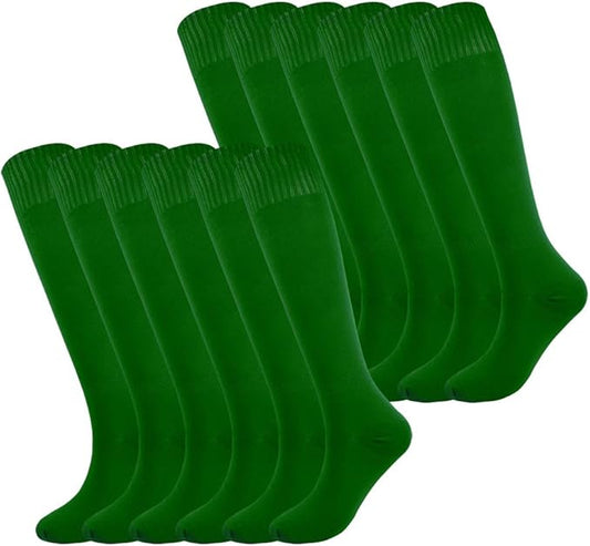 Fitliva Knee High Long Sports Socks Unisex Multicolor 3/6/12 Pairs