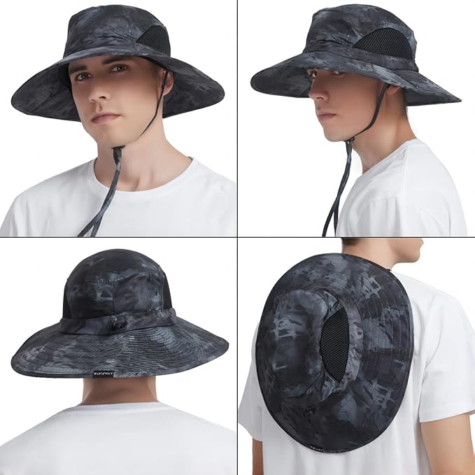 EINSKEY Wide Brim Sun Hat, UPF 50+ UV Protection Waterproof Packable Bucket Hat for Men & Women, Fishing Hiking Beach Garden