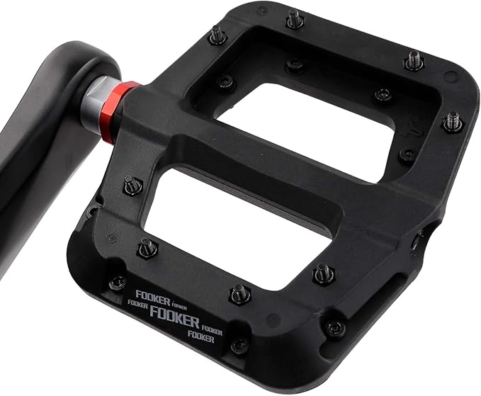 FOOKER MTB Pedals Mountain Bike Pedals 3 Bearing Non-Slip Lightweight Nylon Fiber Bicycle Platform Pedals for BMX MTB 9/16"