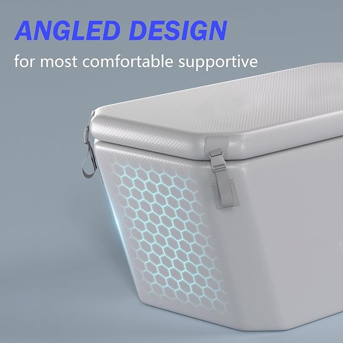 Angled Cold Plunge Tub Portable Ice Bath Tub for Athletes Fitness Recovery Water Chiller Compatible Cold Plunge Outdoor Ice Bathtub (Gray without Logo)