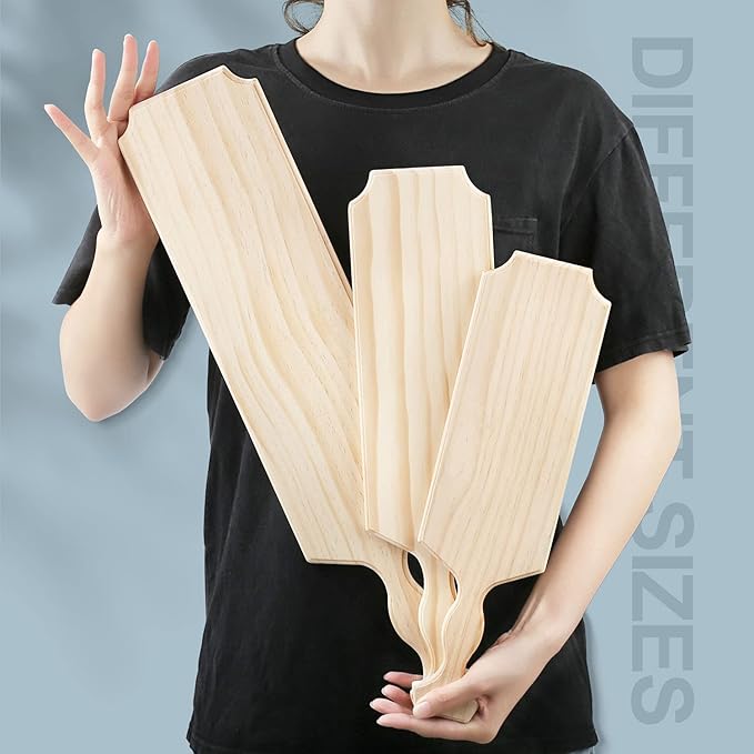 BATTIFE Sorority Paddle - 15 Inch Unfinished Wooden Paddle, Greek Fraternity Paddles, Solid Pine Wood Paddles for Arts Crafts