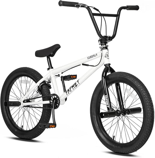 Freestyle BMX Bike, 20 Inch Yaphet Bicycle for Teen Beginner and Adult Riders, Bike with Hi-Ten Steel Frame, Multiple Colors