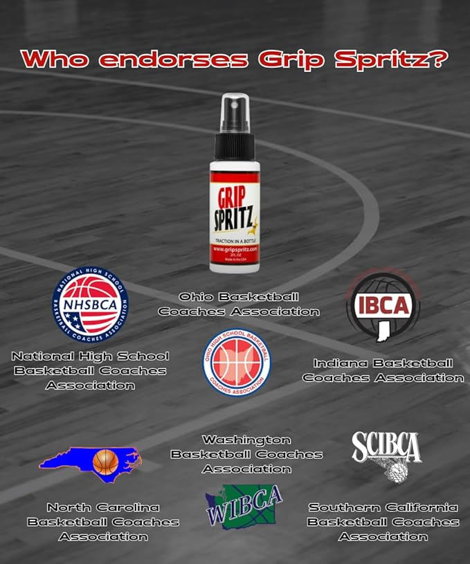 Basketball Shoe Grip Spray - Improve Sole Traction & Court Grip - Rejuvenate & Elongate Sneaker Life - Anti Slip Grip & Performance Enhancer - Basketball Accessory