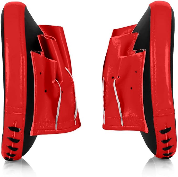Fairtex FMV15 Muay Thai Boxing Focus Punch Mitts | Premium Syntek Leather Boxing Mitts-Lightweight & Durable Microfiber | Curved Design for Precision, Shock Absorbent & Enhanced Accuracy
