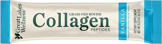 Great Lakes Wellness Collagen Peptides Powder for Skin, Hair, Nails, Joints & Digestion - Variety Flavors - Quick Dissolve Hydrolyzed, Non-GMO, Kosher - 6 Sticks - Packaging May Vary