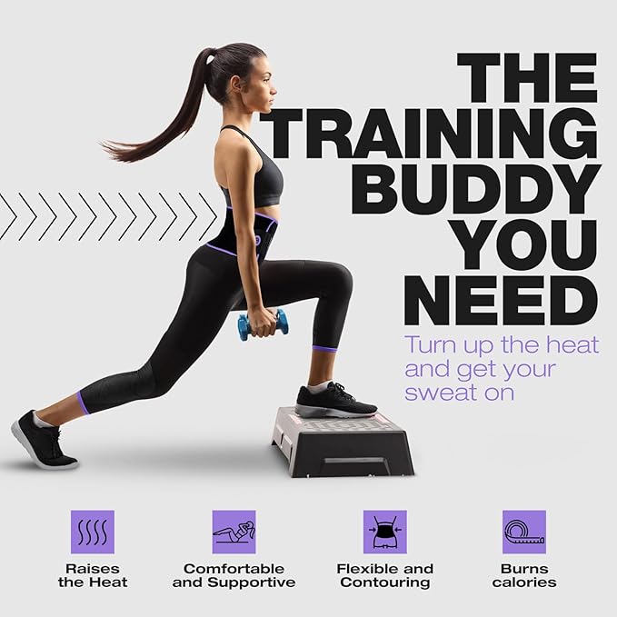 ActiveGear Premium Waist Trimmer & Trainer Belt for Men and Women - Sweat-Enhancing Slimming Wrap for Stomach, Adjustable Fit