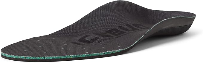 Icebug Comfort Insoles with Dynamic Arch Support, Charcoal Medium Arch, M 4/W 5.5-6