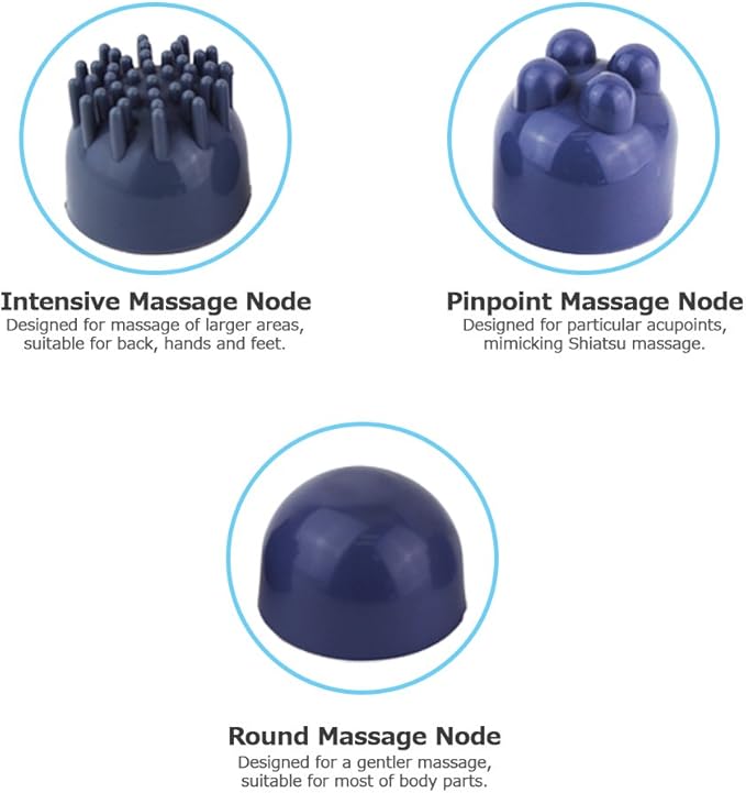 Daiwa Felicity Electric Handheld Full Body Dual Head Percussion Massager Tapping Massage – Dual Tapper 3 Interchangeable nodes Included