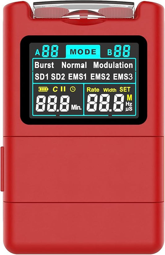 Digital TENS Unit with 8 Electrodes Pads, EMS TENS Unit Muscle Stimulator for Back Pain Relief, Upgraded Color LCD TENS Machine, Rechargeable Tens Massager for Neck Pain Relief, Sciatica Pain Relief