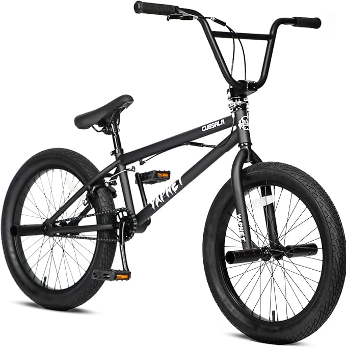 Freestyle BMX Bike, 20 Inch Yaphet Bicycle for Teen Beginner and Adult Riders, Bike with Hi-Ten Steel Frame, Multiple Colors