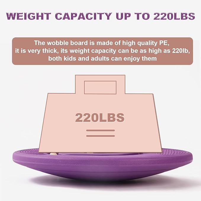 Balance Board for Kids with Maze - Plastic Wobble Board for Skiing Surfing Snowboard Training, Non-Slip Sensory Rocker Board for Toddlers 3-12, Core Strength Physical Therapy Equipment & Skateboard Balance Trainer