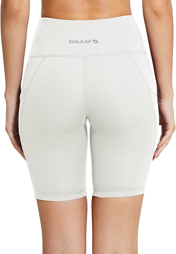 baleaf Women's 8"/ 5"/ 3" Biker Shorts High Waist Yoga Workout Gym Running Volleyball Spandex Shorts with Pockets