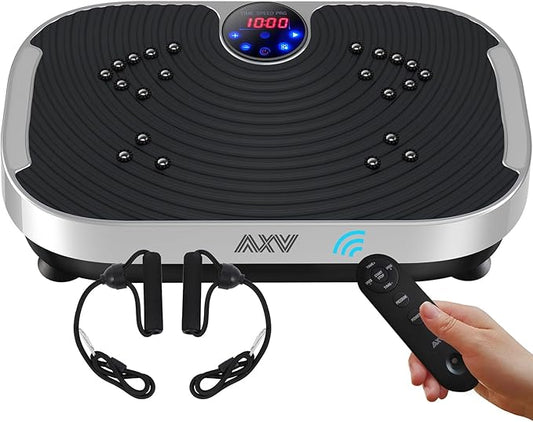 AXV Vibration Plate Exercise Machine Whole Body Workout Vibrate Fitness Platform Lymphatic Drainage Machine for Weight Loss Shaping Toning Wellness Home Gyms Workout