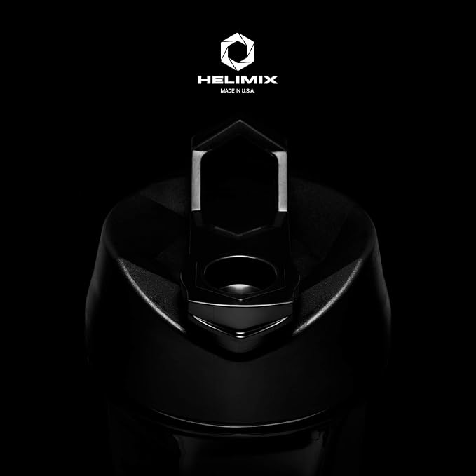 HELIMIX 2.0 Vortex Blender Shaker Bottle Holds upto 28oz | No Blending Ball or Whisk | USA Made | Portable Pre Workout Whey Protein Drink Shaker Cup | Mixes Cocktails Smoothies Shakes | Top Rack Safe