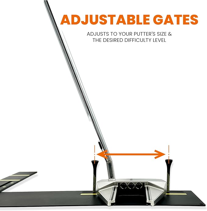 Dial In Golf Putting Alignment System – Master Alignment, Start Line & Impact | Eye, Stance & Putter Face Calibration | Compact Golf Aid w/High-Vis Sight Line String