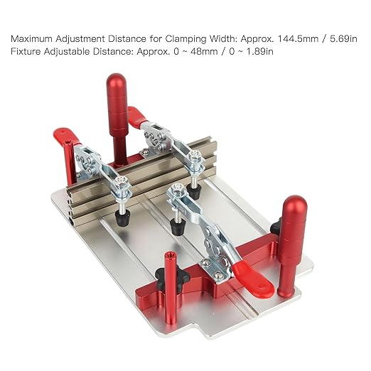 Coping Sled, High Security 144 5 Mm Maximum Clamping Width Aluminum Alloy 0 48 Mm Clamping Range Clean Cutting Milling Table Coping Sled for Carpentry