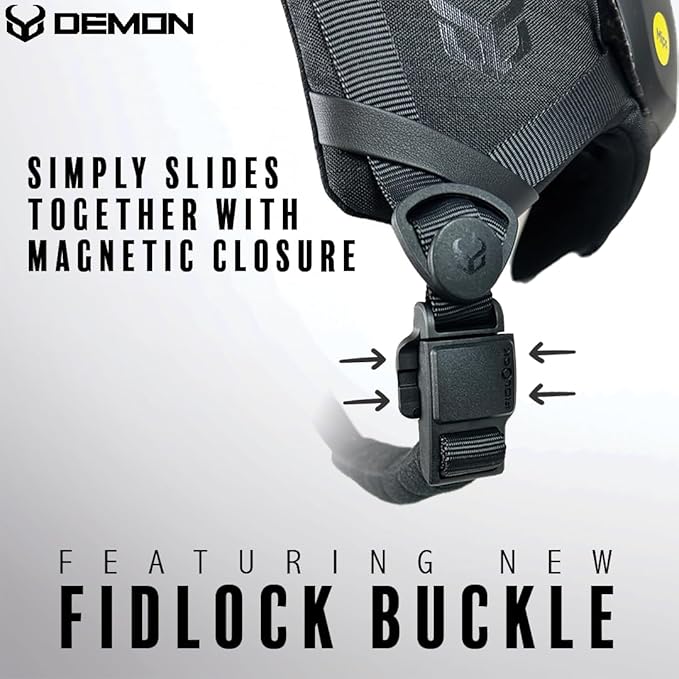 Demon United Snowboard and Ski Helmet with MIPS - Adult - Matte Black/Matte White - PC Shell & Inmold EPS Foam- Twist Dial Fit System - Audio Ready Earpads