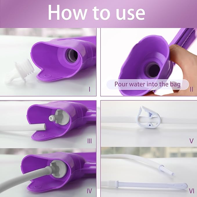 Coffee Enema Bag Kit, Douche Bag Combination Kit for Men and Women 5ft PVC Hose, 2L Capacity Water Colon Detox Cleanse Kit