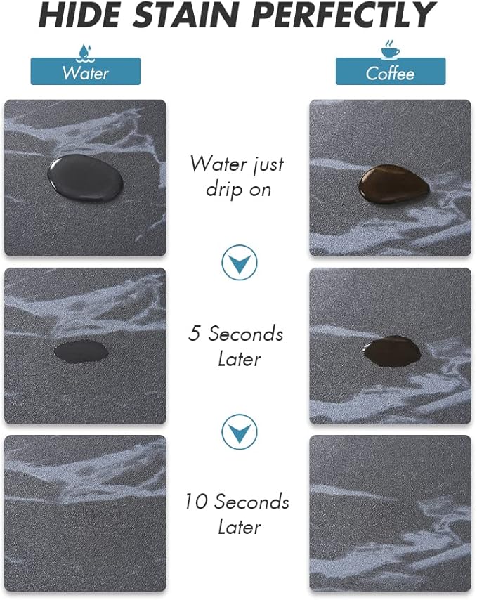 AMOAMI-Coffee Mat Hide Stain Rubber Backed Absorbent Dish Drying Mat for Kitchen Counter-Coffee Bar Accessories Fit Under Maker Machine Pot Espresso Machine Dish Rack 16"x24"