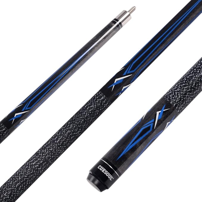 CUESOUL House Bar Pool Cue Sticks,Two Cue Sticks + 2x2 Pool Cue Case Hard