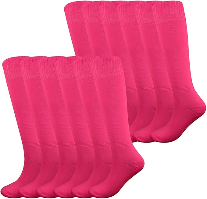 Fitliva Knee High Long Sports Socks Unisex Multicolor 3/6/12 Pairs