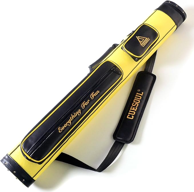 CUESOUL House Bar Pool Cue Sticks,Two Cue Sticks + 2x2 Pool Cue Case Hard