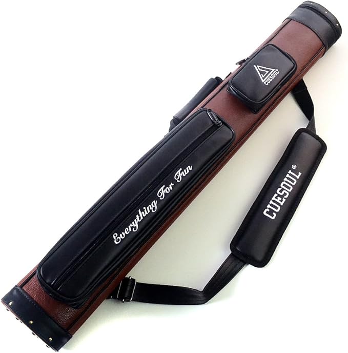 CUESOUL House Bar Pool Cue Sticks,Two Cue Sticks + 2x2 Pool Cue Case Hard