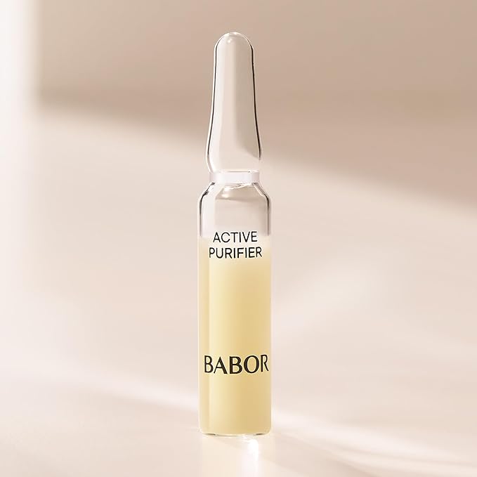 BABOR Active Purifier Ampoule Concentrates for Face with Tea Tree Oil, Refine, Purify, Revitalize Dull and Dry Skin, Clean & Vegan, Results in 7 Days