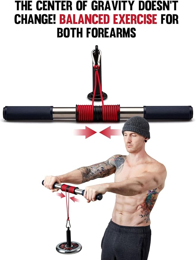 GD Wrist Roller V (Red line) Wrist exerciser, wrist forearm blaster, forearm trainer, Hand strengthener Forearm roller